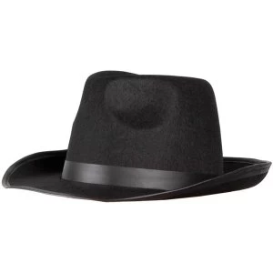 Mafia Black Felt Hat Fancy Dress