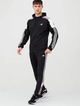 adidas MTS Sport Hooded Tracksuit - Black, Size 2XL, Men