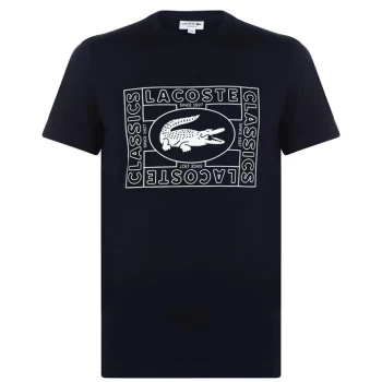 Lacoste Box Word T Shirt - Blue