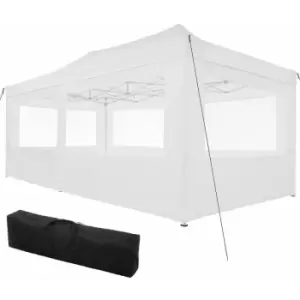 Gazebo collapsible 3x6 m with 4 Sides - Viola - garden gazebo, gazebo with sides, camping gazebo - white - white