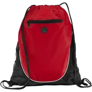 Bullet The Peek Drawstring Cinch Backpack (35.5 x 43.1cm) (Red/Solid Black)