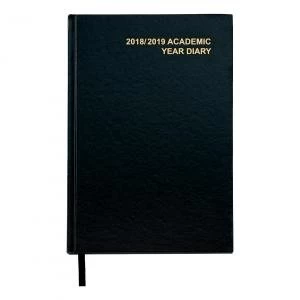 Office 201819 Academic Dry Diary Day to a Page A5 Black 941010