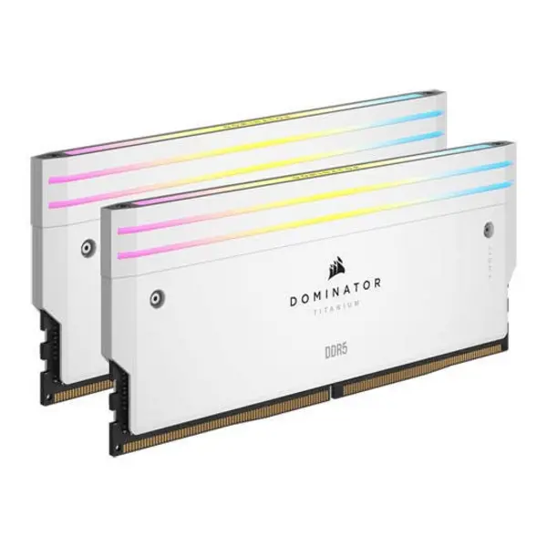 Corsair DOMINATOR TITANIUM RGB 32GB (2x16GB) DDR5 DRAM 7000MT/s CL34 Intel XMP Memory Kit - White - CMP32GX5M2X7000C34W