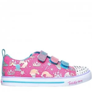 Skechers Toes Sparkle Lite Girls Trainers - Pink/Multi