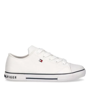 Tommy Hilfiger Childrens Vincent Low Top Trainers - White