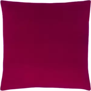 Sunningdale Velvet Square Cushion Cerise, Cerise / 50 x 50cm / Polyester Filled