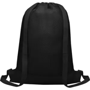 Bullet Nadi Mesh Drawstring Bag (One Size) (Solid Black)