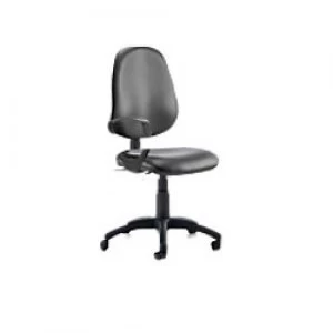 Task Operator Chair Eclipse II Lever Black Vinyl With Loop Arms