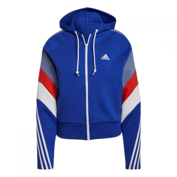 adidas SCB Full Zip Hoodie Ladies - Bold Blue