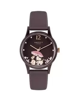 Radley Ladies Purple Dog Printed Dial Silicone Strap Watch