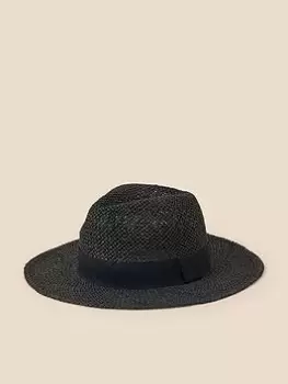 Accessorize Open Weave Fedora, Black, Women