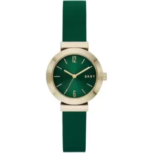 Ladies DKNY Stanhope Three-Hand Green Leather Watch