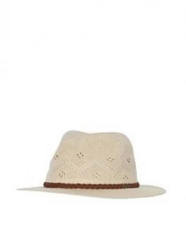 Barbour Flowerdale Trilby Hat - Cream Size M Women