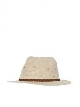 Barbour Flowerdale Trilby Hat - Cream, Size L, Women