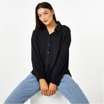 Jack Wills Eco Curved Hem Shirt - Black