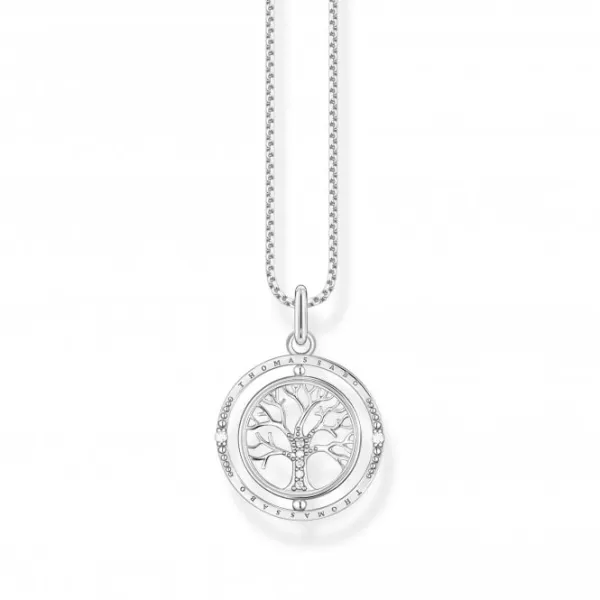 Sterling Silver White Tree Of Love Necklace KE2148-643-14-L45V