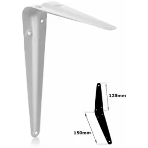 Shelf Brackets White London Pattern Metal For Shelving Constructions - Size 125x150mm - Pack of 5