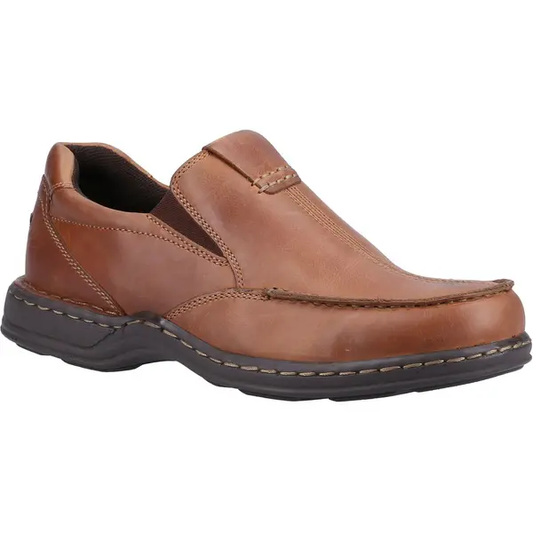 Hush Puppies Mens Ronnie Leather Slip On Shoes - UK 9