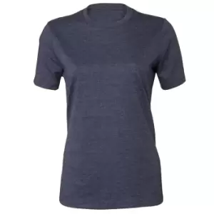 Bella + Canvas Womens/Ladies Heather Relaxed Fit T-Shirt (L) (Navy)