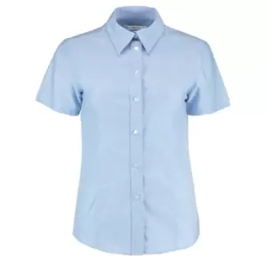 Kustom Kit Ladies Workwear Oxford Short Sleeve Shirt (8) (Light Blue)