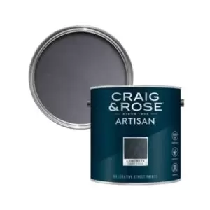 Craig & Rose Artisan Onyx Edge Concrete Effect Matt Wall & Ceiling Topcoat Special Effect Paint, 2.5L