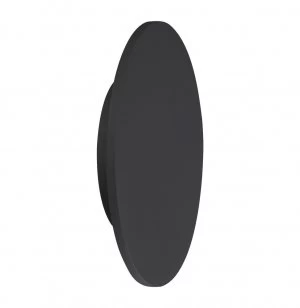 LED Ceiling, Wall Light 38cm Round 30W, 3000K, 2400lm, Matt Black