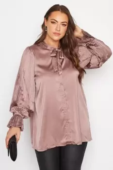 Pleated Bow Blouse