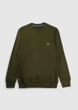 Paul Smith Mens Reg Fit Zebra Sweatshirt In Green