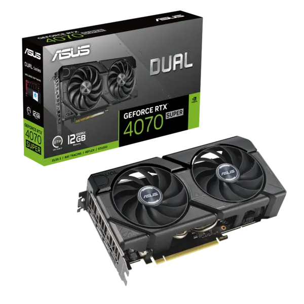 ASUS Dual EVO GeForce RTX 4070 SUPER 12GB GDDR6X DLSS3 Graphics Card - DUAL-RTX4070S-12G-EVO