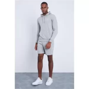 I Saw It First Grey Marl Il Sarto Seam Logo Shorts - Grey