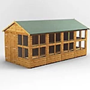 Power Garden Shed 168PAPSDD Golden Brown 16x8