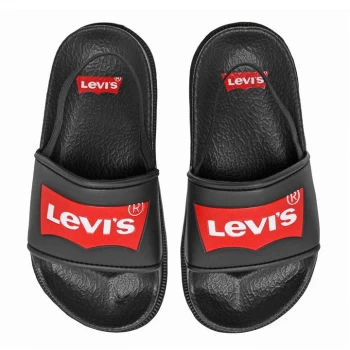 Levis Levis Batwing Kids Sliders - Black 0003