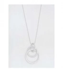 Mint Velvet Silver Tone Ring Link Necklace - Silver