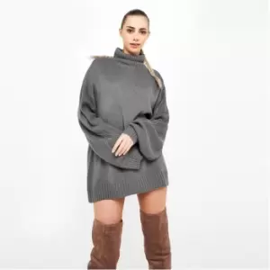 Missguided Plus Size Roll Neck Jumper - Grey