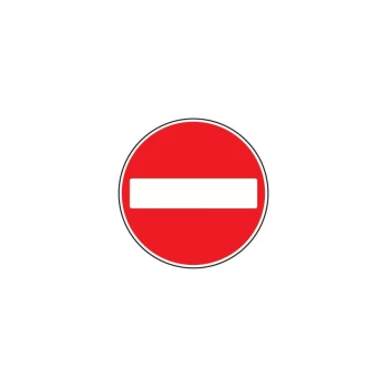 No Entry Post-fix Class 2 Reflective Aluminium Sign - 600 X 600MM