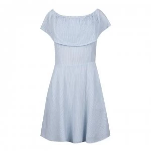 Jack Wills Ella Off Shoulder Stripe Dress - Blue Stripe