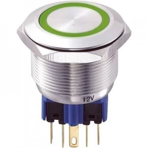 TRU COMPONENTS GQ25 11EG12V Tamper proof pushbutton 250 V AC 5 A 1 x OnOn IP65 momentary