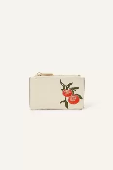 Embroidered Fruit Cardholder