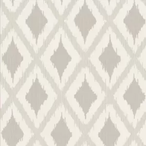 Fresco Ikat Natural Wallpaper