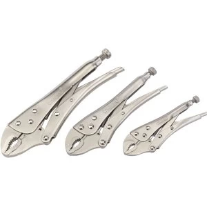 Draper 3 Piece Curved Jaw Self Grip Pliers Set