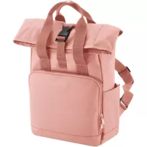 Roll Top Recycled Twin Handle Backpack (One Size) (Blush Pink) - Bagbase