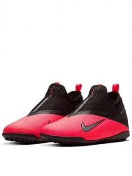 Nike Junior Phantom Vision Academy Dynamic Fit Astro Turf Football Boots - Red/Black, Size 2