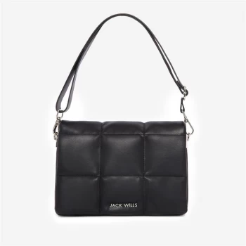 Jack Wills Quilted Shoulder Bag - Black