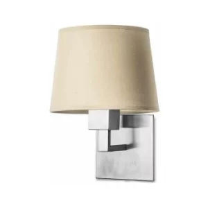 Bali wall lamp, satin nickel, without lampshade