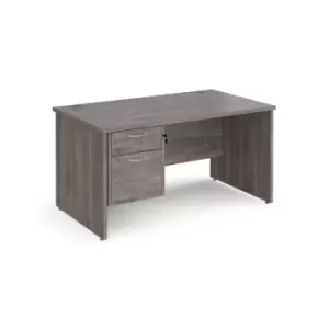 Dams Maestro 25 Straight Desk 1400mm x 800mm with 2 Drawer Pedestal - Beech Top