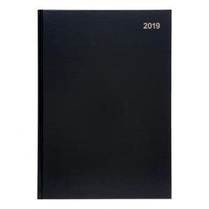 Office 2019 Diary Day to A Page A4 Black 941084