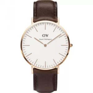 Mens Daniel Wellington Classic 40 Bristol RG White Watch