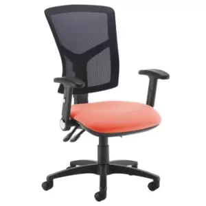 Dams MTO Senza High Mesh Back Operator Chair with Folding Arms - Lombok Green