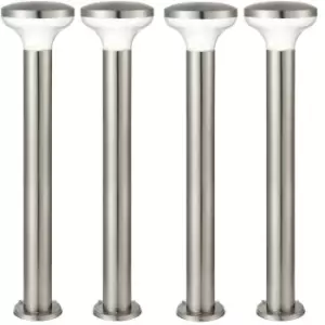 4 PACK Outdoor Post Bollard Light Marine Steel 1m LED Garden Driveway Path Lamp