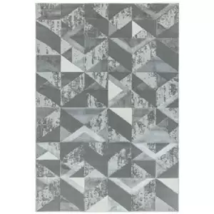 Asiatic Orion Flag OR09 Rug - Silver - 200x290cm, Geometric - Grey/Silver